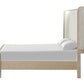 Candra Natural Oak Padded Headboard Bed