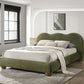 Finamore Contemporary Velvet Platform Bed Frame