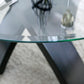 Jasmin Contemporary Glass Round Dining Table
