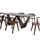 Romont Mid-Century Modern 7PC Dining Table Set