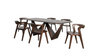 Romont Mid-Century Modern 7PC Dining Table Set