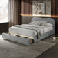 Grimsby Contemporary Fabric Storage Bed