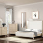 Candra Natural Oak Padded Headboard Bed
