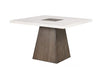 Grasten Counter Height Dining Table – Marble & Dark Walnut