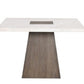 Grasten Counter Height Dining Table – Marble & Dark Walnut