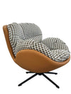 Houndstooth Haven Swivel Accent Chair