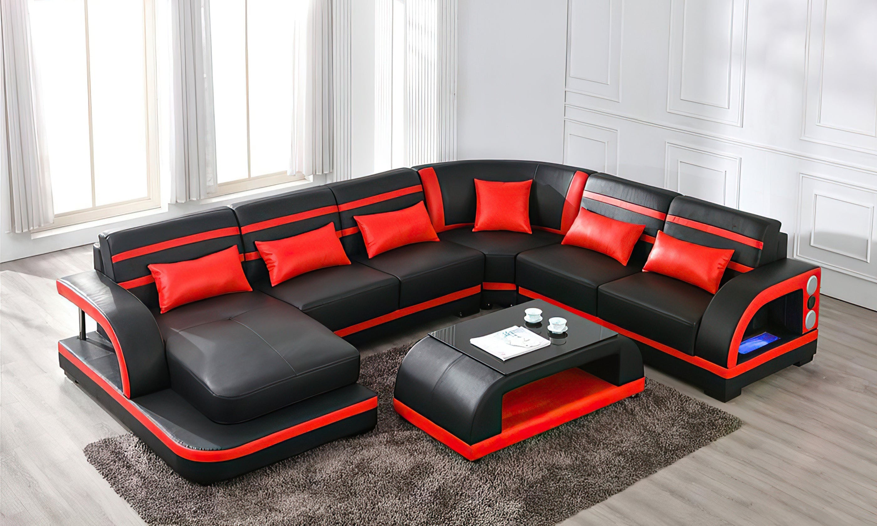 Griff Smart Modern Sectional – LV Furniture Collection