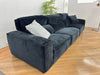 Velvet Noir Plush Sofa