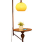 Cantilever Amber Wood Floor Lamp