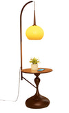 Cantilever Amber Wood Floor Lamp
