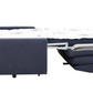 Stearns & Foster Paolo Deep Blue Fabric Queen Sleeper Sofa with 5" Memory Foam Mattress