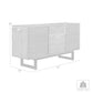 Aldo Ribbed Wood Sideboard