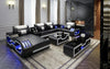 Artia Modern Leather Sectional with Console