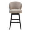 Brandy Contemporary Upholstered Swivel Bar Stool