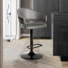 Brody Adjustable Bar Stool with Sleek Faux Leather Upholstery