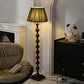 Beaded Wooden Floor Lamp
