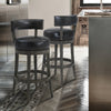 Corbin Leather Swivel Barstool
