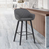 Chevron-Style Modern Bar Stool with Cushioned Seat