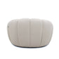 Cozy Cloud Sofa Set - Modern Curved Beige Fabric Chair