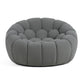 Cozy Cloud Sofa Set - Modern Curved Beige Fabric Chair