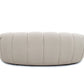 Cozy Cloud Sofa Set - Modern Curved Beige Fabric Loveseat