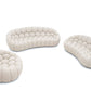 Cozy Cloud Sofa Set - Modern Curved Beige Fabric Loveseat