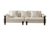 Cozy Horizon Sofa Set - Modern Off-White Fabric 4-Seater Sofa