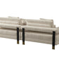Cozy Horizon Sofa Set - Modern Off-White Fabric 4-Seater Sofa