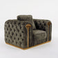 Cozy Luxe Tufted Sofa Set - Transitional Velvet Chair