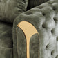 Cozy Luxe Tufted Sofa Set - Transitional Grey Velvet Loveseat