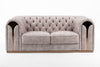 Cozy Luxe Tufted Sofa Set - Transitional Velvet Loveseat