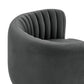 Davy Swivel Velvet Barrel Chair