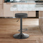 Adjustable Round Backless Bar Stool with Swivel Base