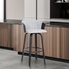 Ruby Modern Upholstered Swivel Bar Stool