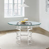 Diaz Glass and Chrome Circular Dining Table
