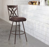 Classic Metal Swivel Bar Stool with Cushioned Seat