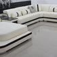 Sydney U-Shape Leather Sectional with LED Lights