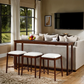 Daventry Sofa Table w/ 3 Counter Ht Stools