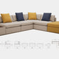 Dente di Leone Modular Modern Fabric Sectional Sofa