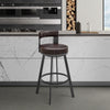 Modern Round Back Swivel Bar Stool