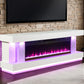 Peseux 71" TV Stand w/ Electric Fireplace
