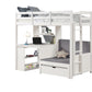 Mateo Twin Over Twin Loft Bunk Bed with Bookcase