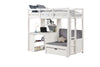 Mateo Twin Over Twin Loft Bunk Bed with Bookcase