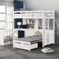 Mateo Twin Over Twin Loft Bunk Bed with Bookcase