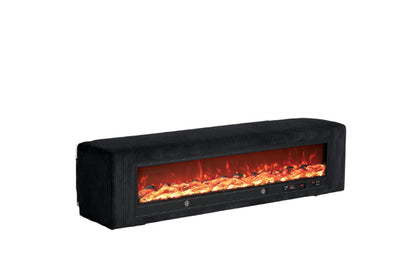 Elnath Bench w/ Visual Wood Log Fireplace
