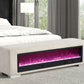 Elnath Bench w/ Visual Wood Log Fireplace