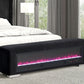 Elnath Bench w/ Visual Wood Log Fireplace