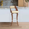 Vintage Walnut Swivel Bar Stool