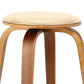 Modern Curved Wood Counter Stool