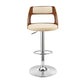 Adjustable Modern Swivel Bar Stool with Open Back